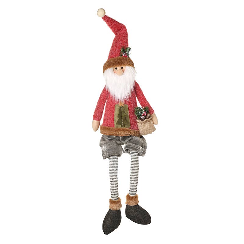 RED SANTA SITTING ORNAMENT