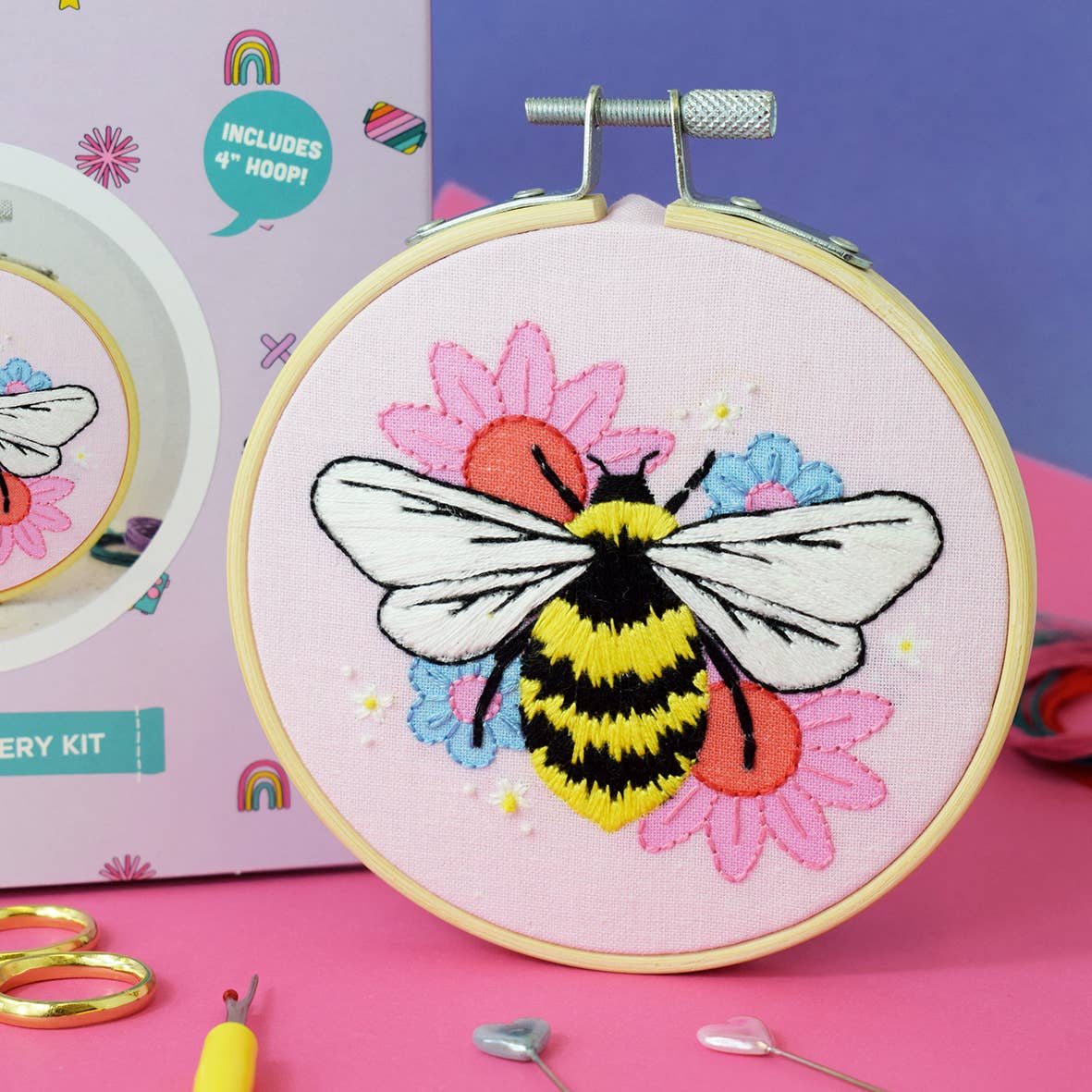 'Midsummer Bee' embroidery craft kit