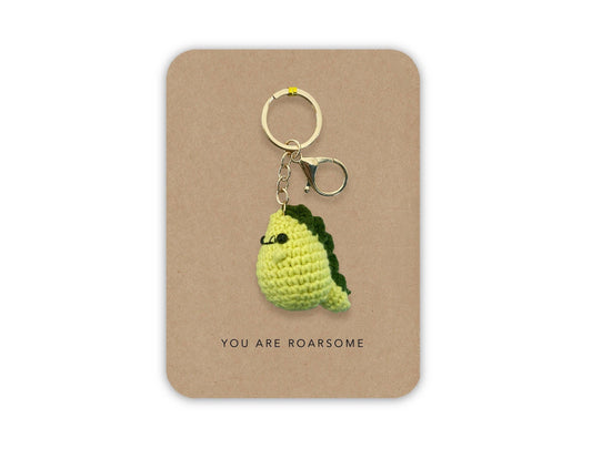 You are Roarsome -  Dinosaur Keyring - Thank you gift