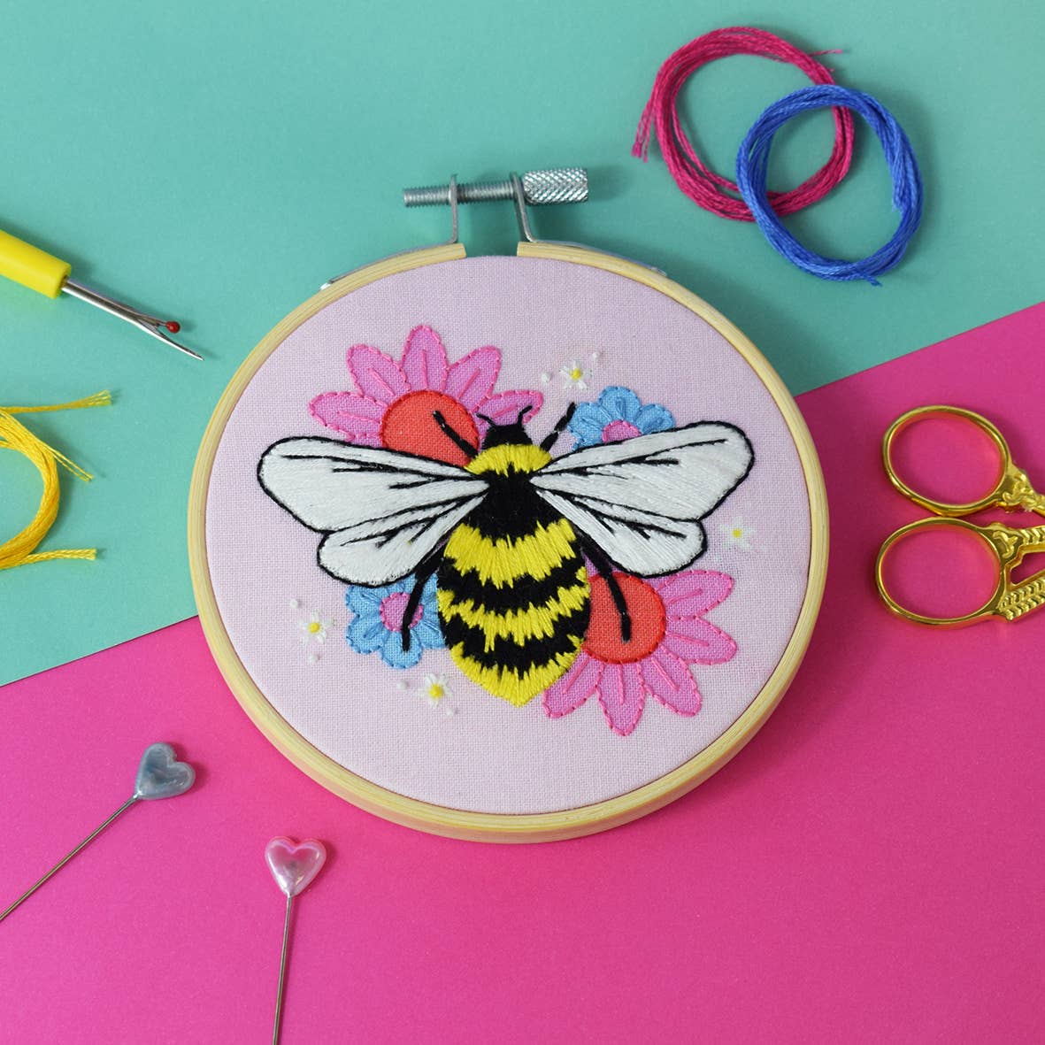 'Midsummer Bee' embroidery craft kit