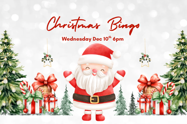 Christmas bingo at Calme - Wed Dec 10th 6pm-8pm