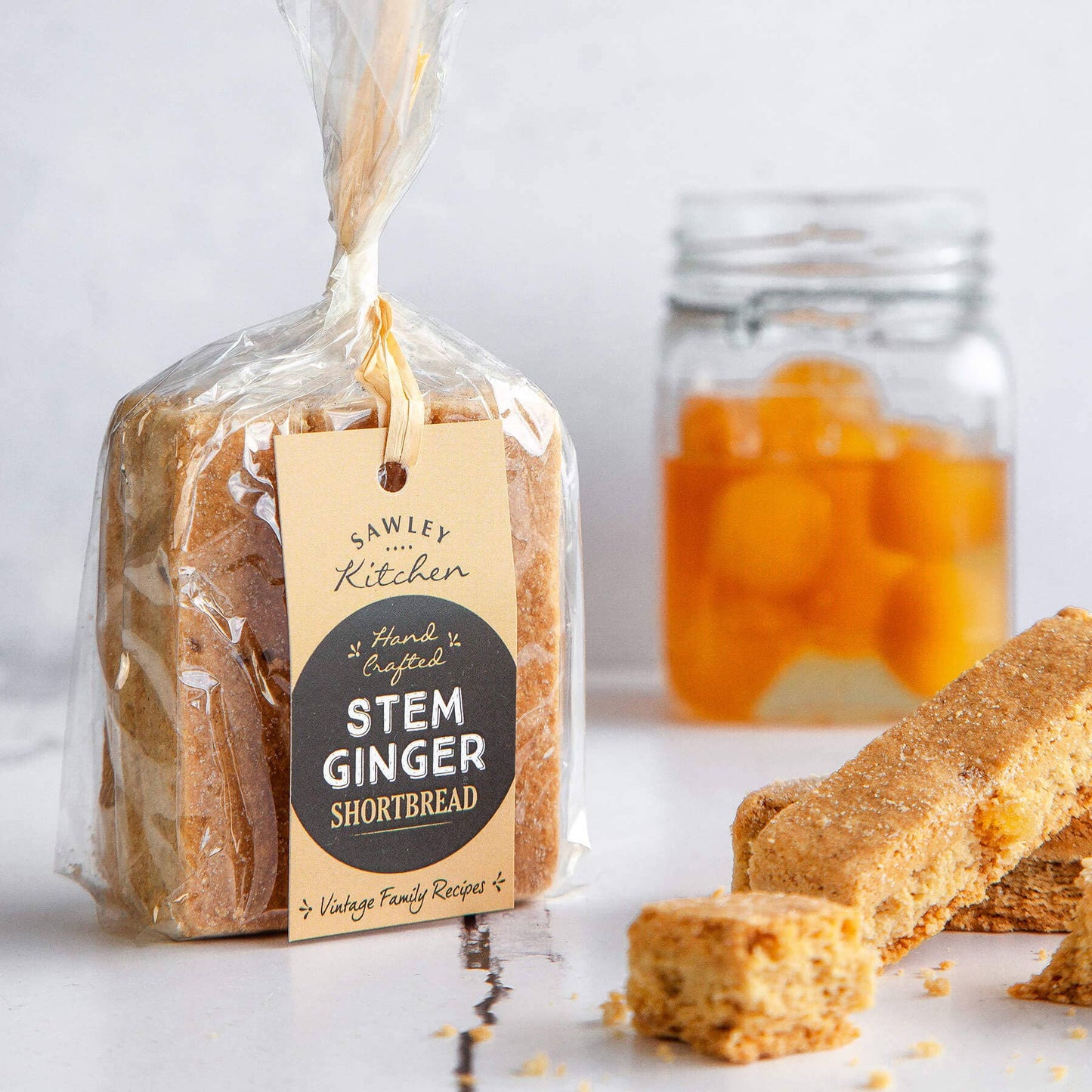 Stem Ginger Shortbread - Yorkshire Biscuits