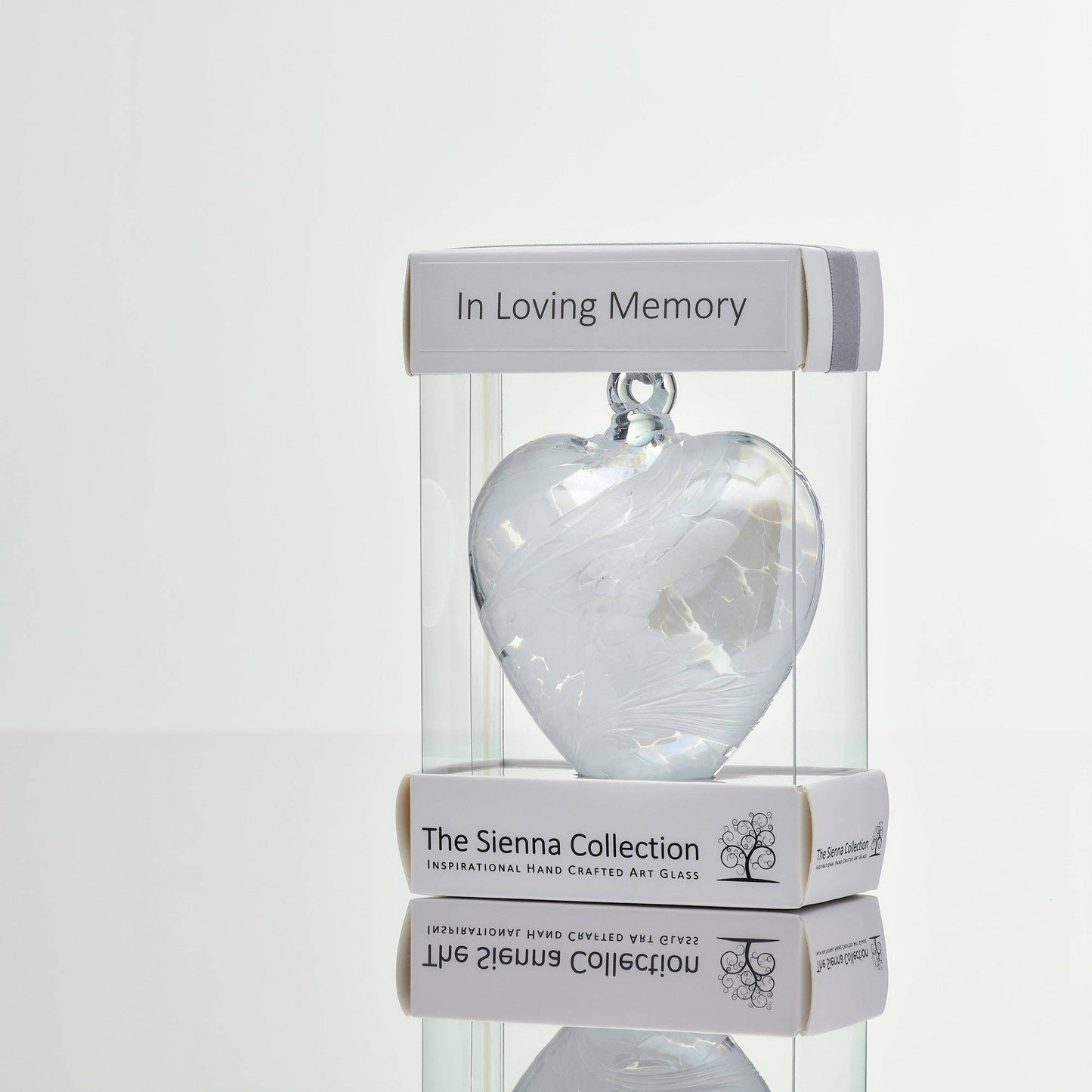 8cm Friendship Heart - In Loving Memory - White