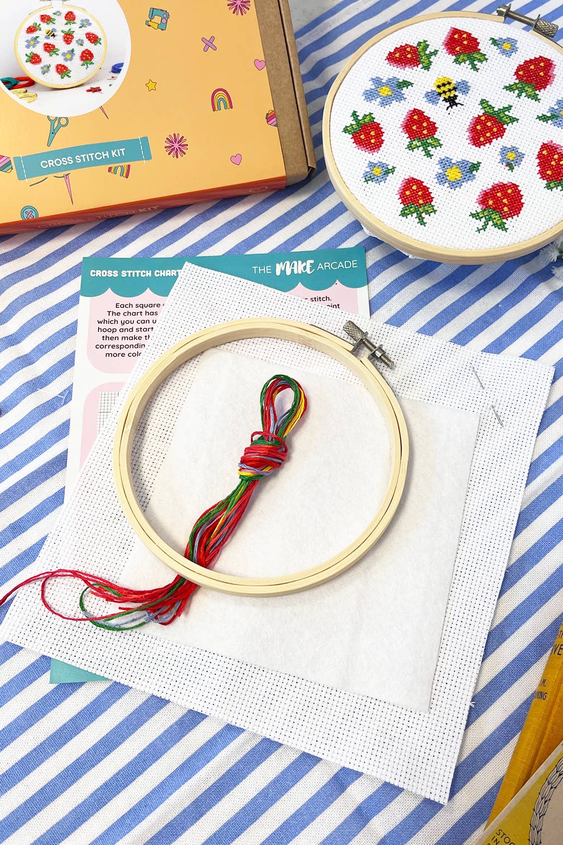 'Summer Strawberries' Large cross stitch