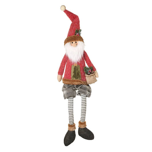 RED SANTA SITTING ORNAMENT