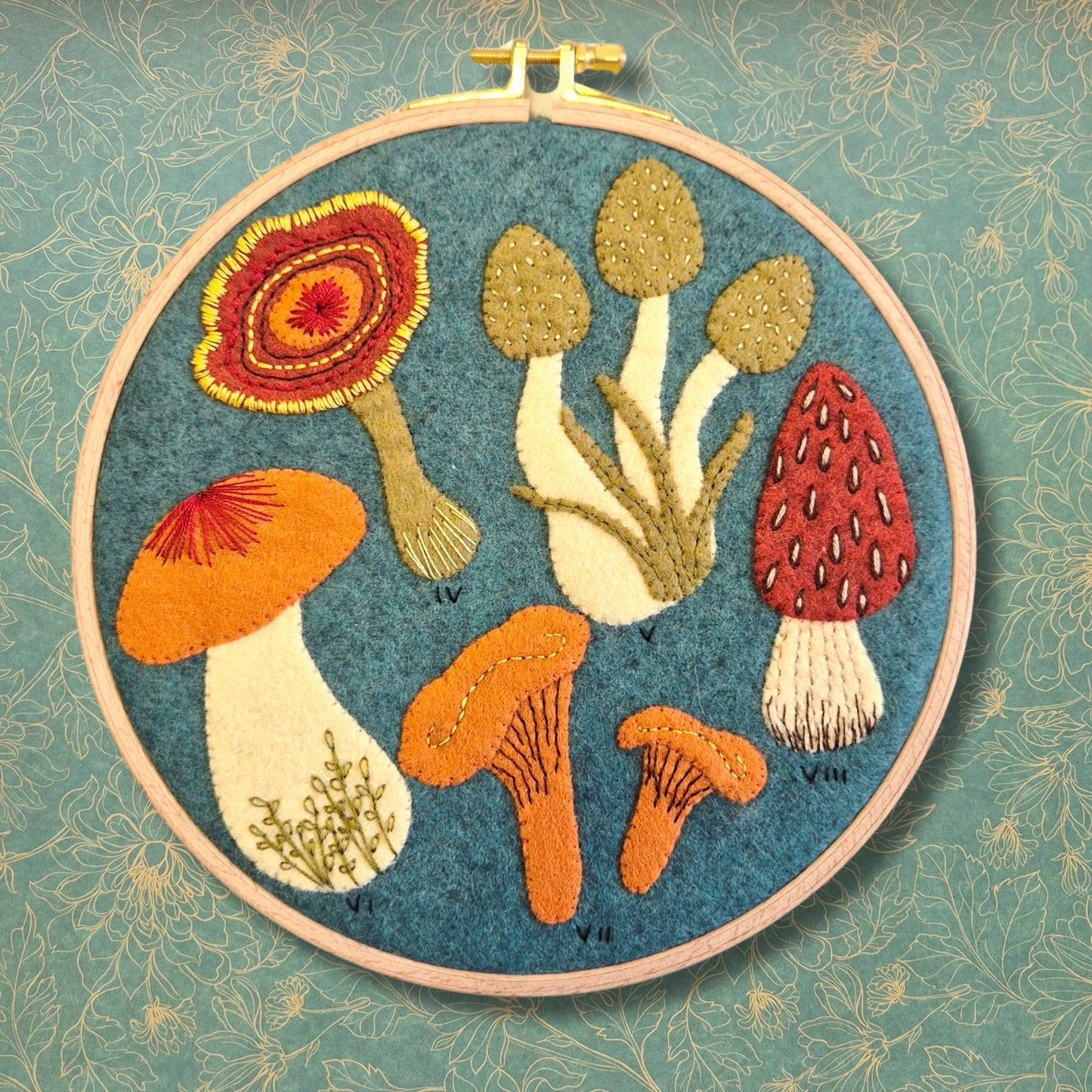 Fungi Appliqué Hoop Craft Kit