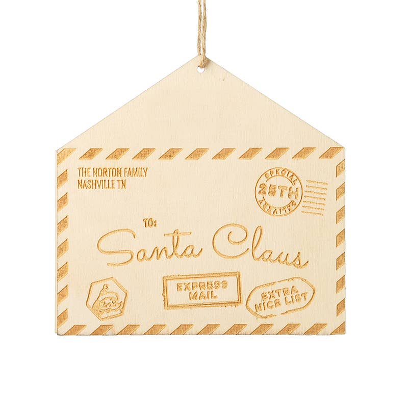 LETTER TO SANTA CLAUS HANGER