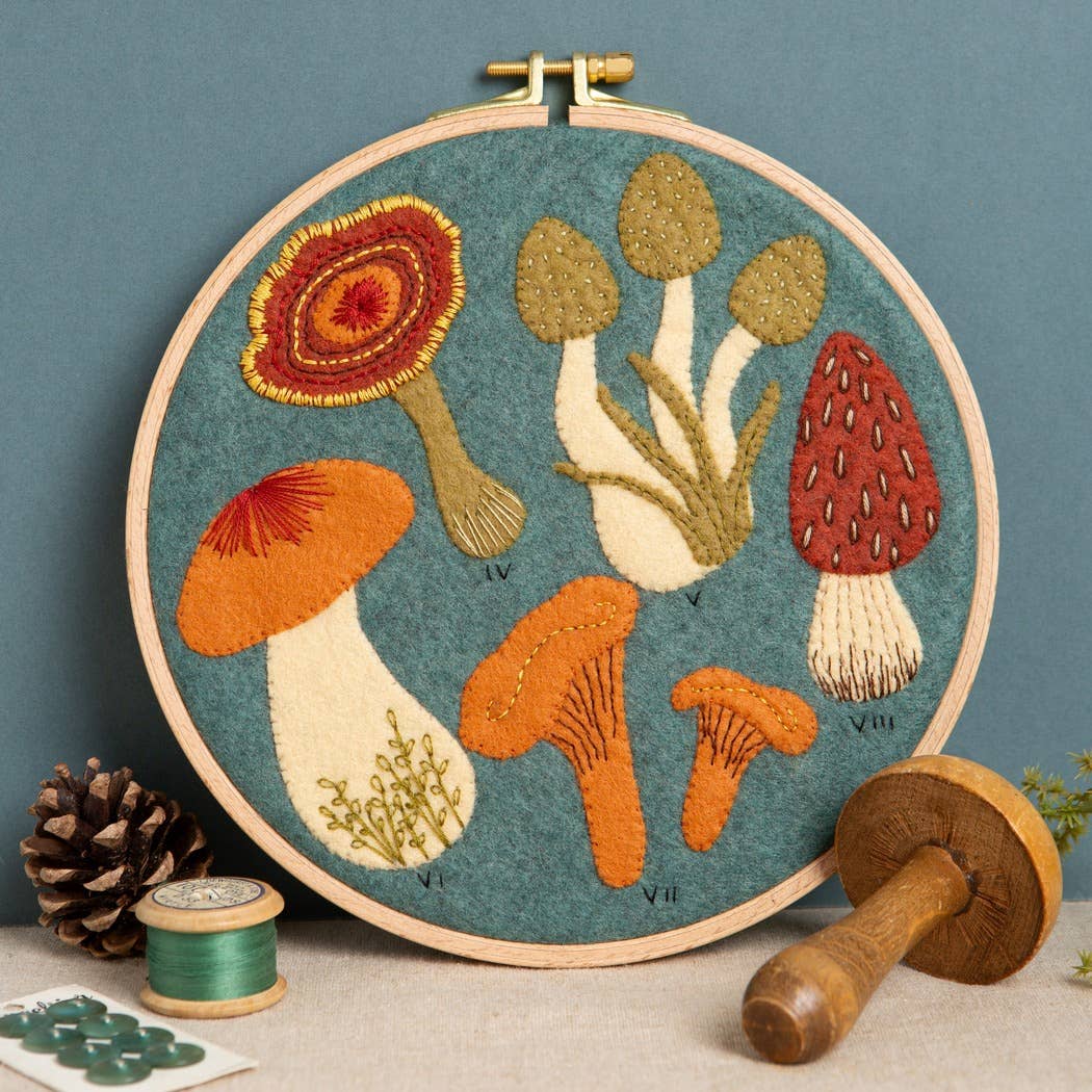 Fungi Appliqué Hoop Craft Kit