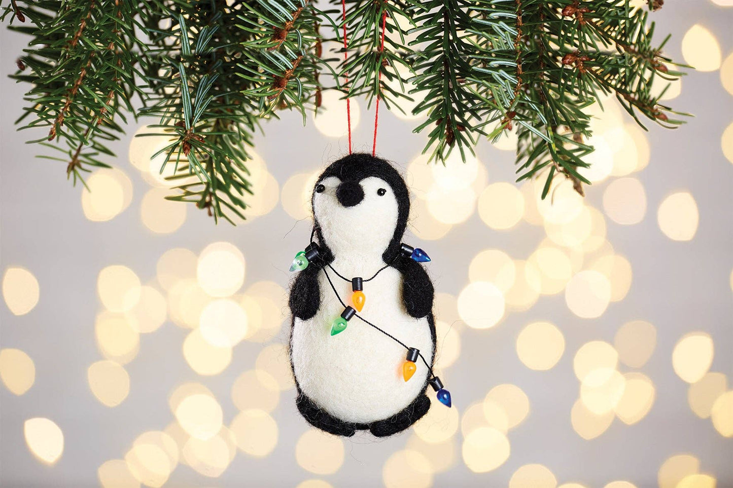 Simply Make Needle Felting Kit, Penguin with Fairy Lights