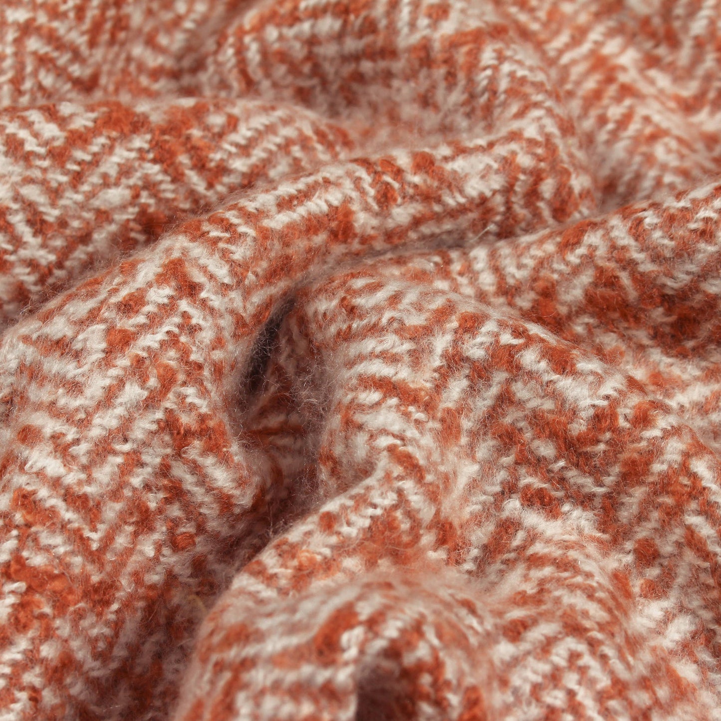 Weaver Herringbone Throw Rust