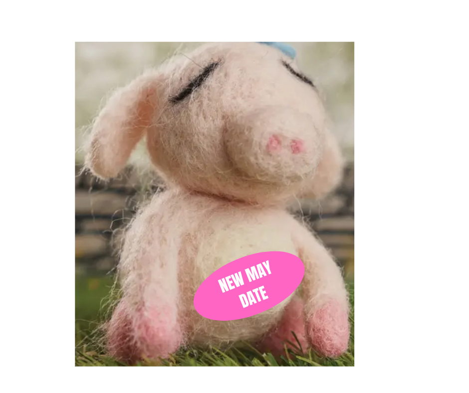Felting for beginners. Felt a piggy! Thursday 15th May 2025 6-8pm