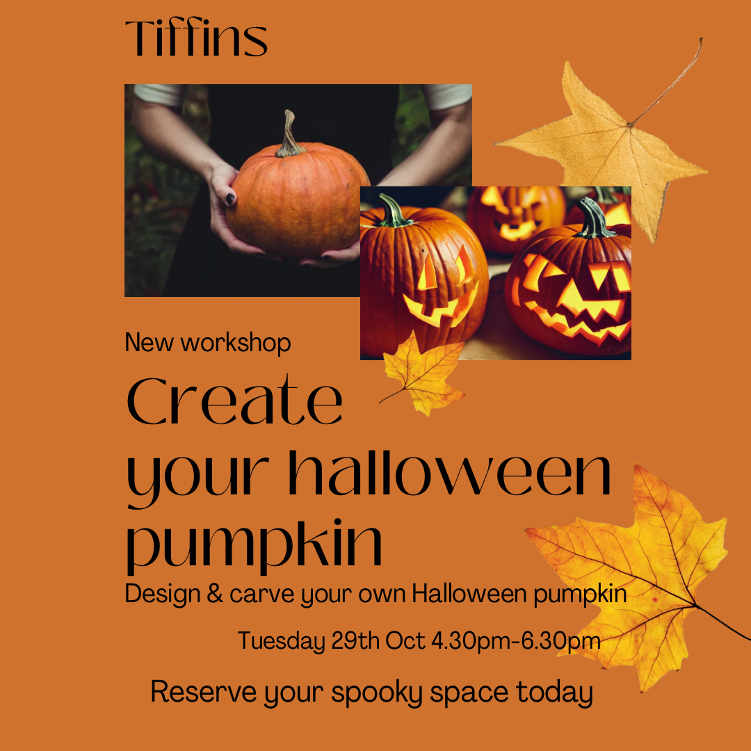 Design and Carve Your Own Pumpkin Workshop (1 Adult & 1 Child) - Thurs 23rd Oct 4.30pm - 6.30pm