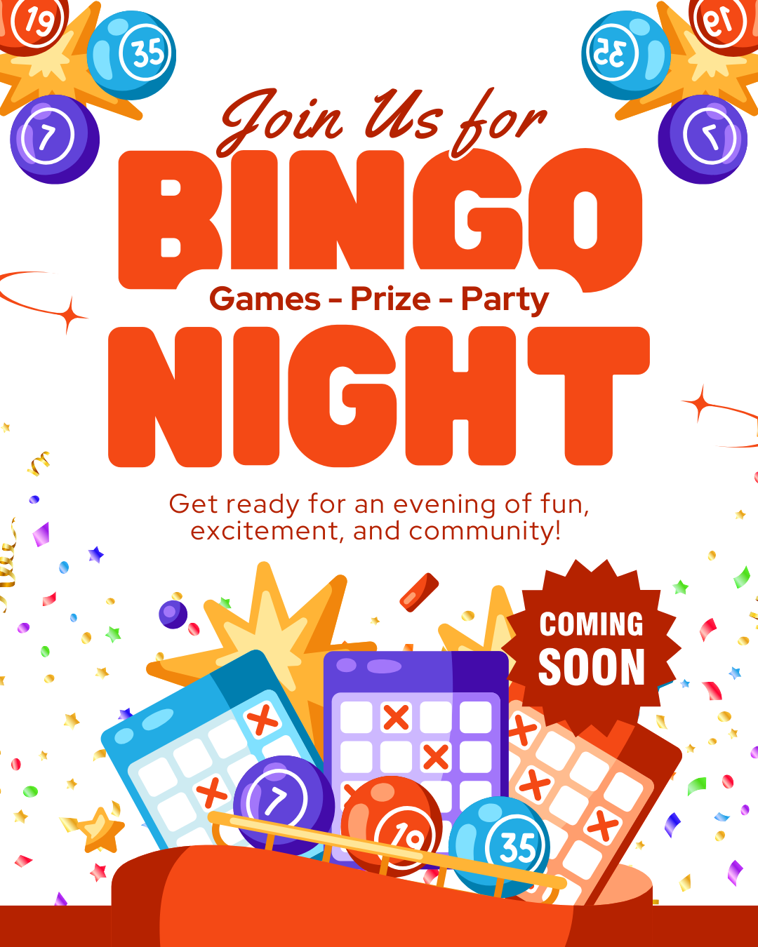 Community Bingo - Thursday 17th July, 6–8 PM